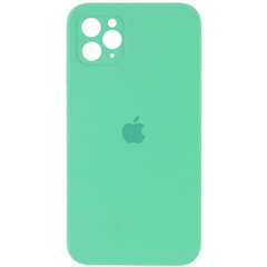 Чехол Silicone Case Square Full Camera Protective (AA) для Apple iPhone 11 Pro (5.8") Зеленый / Spearmint