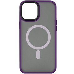 TPU+PC чехол Metal Buttons with MagSafe для Apple iPhone 15 Pro (6.1") Темно-Фиолетовый