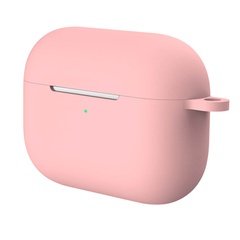 Силиконовый футляр с карабином для наушников AirPods Pro Розовый / Pink