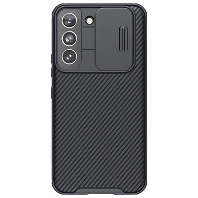 Карбоновая накладка Nillkin Camshield (шторка на камеру) для Samsung Galaxy S22 Черный / Black