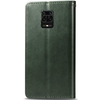 Кожаный чехол книжка GETMAN Gallant (PU) для Xiaomi Redmi Note 9 5G / Note 9T Зеленый