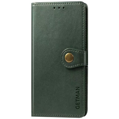 Кожаный чехол книжка GETMAN Gallant (PU) для Xiaomi Redmi Note 10 / Note 10s Зеленый