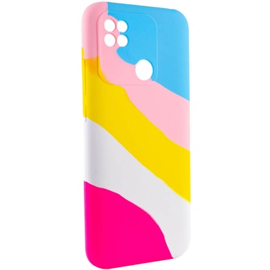Чехол Silicone Cover Full Rainbow without logo для Xiaomi Redmi 10A / 9C Голубой / Фуксия