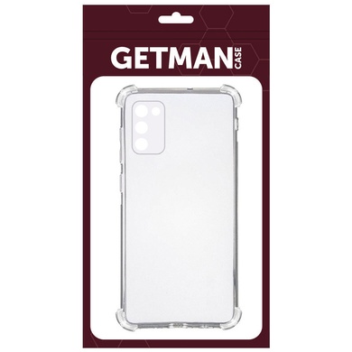 TPU чохол GETMAN Ease logo посилені кути для Samsung Galaxy A02s, Безбарвний (прозорий)