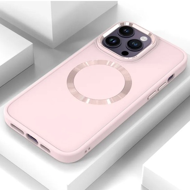 TPU чехол Bonbon Metal Style with MagSafe для Apple iPhone 14 Pro (6.1") Розовый / Light Pink
