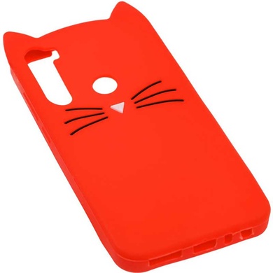 Силиконовая накладка 3D Cat для Samsung Galaxy A21 Красный