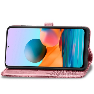 Шкіряний чохол (книжка) Art Case з візитницею для Xiaomi Redmi Note 10 Pro / 10 Pro Max, Рожевий
