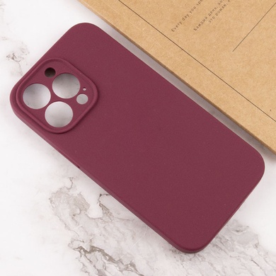 Чехол Silicone Case Full Camera Protective (AA) NO LOGO для Apple iPhone 15 Pro (6.1") Бордовый / Plum