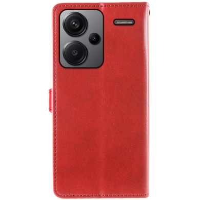 Кожаный чехол книжка GETMAN Gallant (PU) для Xiaomi Redmi Note 13 Pro+ Красный
