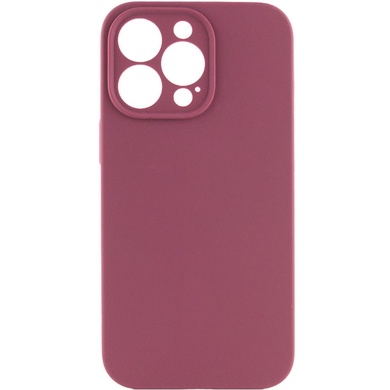 Чехол Silicone Case Full Camera Protective (AA) NO LOGO для Apple iPhone 15 Pro (6.1") Бордовый / Plum