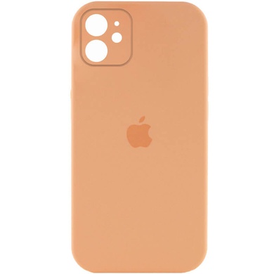 Чехол Silicone Case Full Camera Protective (AA) для Apple iPhone 12 (6.1") Оранжевый / Cantaloupe