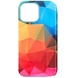 Шкіряний чохол Colour Splash with MagSafe для Apple iPhone 14 (6.1"), Red / Blue