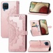 Кожаный чехол (книжка) Art Case с визитницей для Samsung Galaxy A12 / M12 Розовый