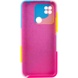 Чохол Silicone Cover Full Rainbow without logo для Xiaomi Redmi 10A / 9C, Блакитний / Фуксія