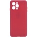 Силиконовый чехол Candy Full Camera для Apple iPhone 12 Pro (6.1") Красный / Camellia