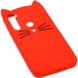 Силиконовая накладка 3D Cat для Samsung Galaxy A21 Красный