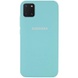 Чехол Silicone Cover Full Protective (AA) для Samsung Galaxy Note 10 Lite (A81) Бирюзовый / Ice Blue