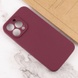 Чехол Silicone Case Full Camera Protective (AA) NO LOGO для Apple iPhone 15 Pro (6.1") Бордовый / Plum