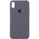 Чехол Silicone Case Full Protective (AA) для Apple iPhone X (5.8") / XS (5.8") Серый / Dark Grey