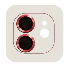 Защитное стекло Metal Classic на камеру (в упак.) для Apple iPhone 12 / 12 mini / 11 Красный / Red