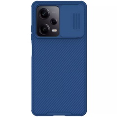 Карбоновая накладка Nillkin Camshield (шторка на камеру) для Xiaomi Poco X5 Pro 5G / Note 12 Pro 5G Синий / Blue