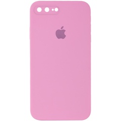 Чохол Silicone Case Square Full Camera Protective (AA) для Apple iPhone 7 plus / 8 plus (5.5 "), Рожевий / Light pink