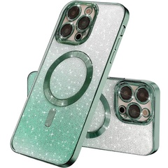 TPU чехол Delight case with MagSafe с защитными линзами на камеру для Apple iPhone 13 Pro (6.1") Зеленый / Green