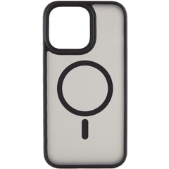 TPU+PC чехол Metal Buttons with MagSafe для Apple iPhone 15 Pro (6.1") Черный