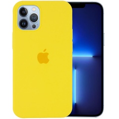 Чехол Silicone Case Full Protective (AA) для Apple iPhone 13 Pro Max (6.7") Желтый / Neon Yellow