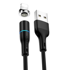 Дата кабель USAMS US-SJ352 U32 Magnetic USB to Lightning (1m) (2.4A) Черный