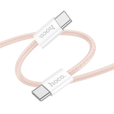 Дата кабель Hoco X104 Source 60W Type-C to Type-C (1m), Pink