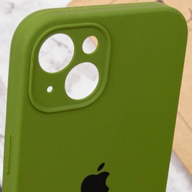 Чохол Silicone Case Full Camera Protective (AA) для Apple iPhone 15 Plus (6.7"), Зеленый / Dark Olive