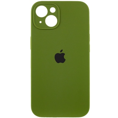 Чохол Silicone Case Full Camera Protective (AA) для Apple iPhone 15 Plus (6.7"), Зеленый / Dark Olive