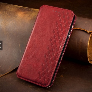 Кожаный чехол книжка GETMAN Cubic (PU) для Xiaomi Redmi 9 Красный