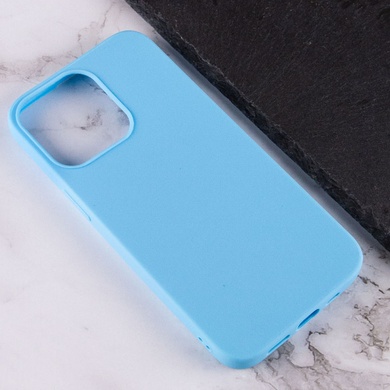 Силиконовый чехол Candy для Apple iPhone 14 Pro (6.1") Голубой