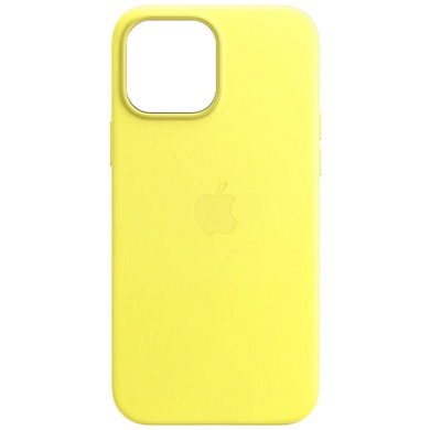 Кожаный чехол Leather Case (AA) with MagSafe для Apple iPhone 14 Pro Max (6.7") Yellow