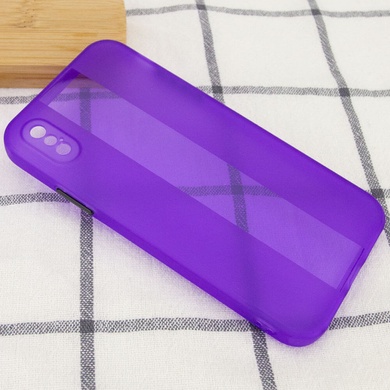 Чохол TPU Glossy Line Full Camera для Apple iPhone X / XS (5.8 "), Фіолетовий