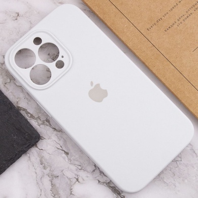 Чехол Silicone Case Full Camera Protective (AA) для Apple iPhone 15 Pro Max (6.7") Белый / White