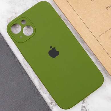 Чохол Silicone Case Full Camera Protective (AA) для Apple iPhone 15 Plus (6.7"), Зеленый / Dark Olive