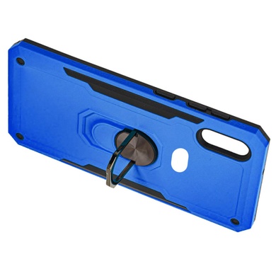 Ударопрочный чехол SG Ring Color магнитный держатель для Samsung Galaxy A10s Синий