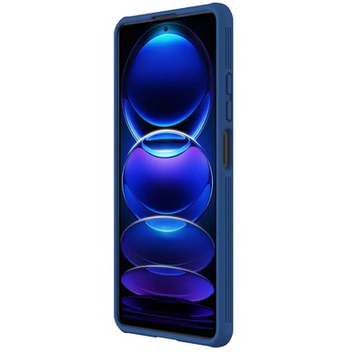 Карбонова накладка Nillkin Camshield (шторка на камеру) для Xiaomi Poco X5 Pro 5G / Note 12 Pro 5G, Синій / Blue