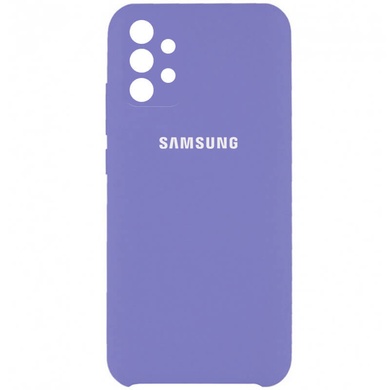 Чохол Silicone Cover Full Camera (AAA) для Samsung Galaxy A32 4G, Сиреневый / Elegant Purple