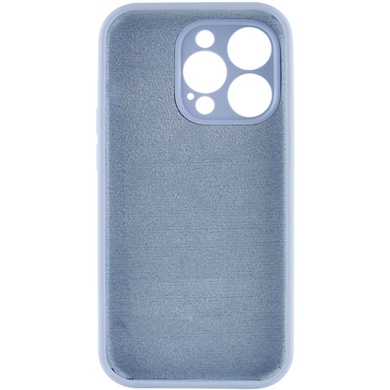 Чехол Silicone Case Full Camera Protective (AA) NO LOGO для Apple iPhone 15 Pro (6.1") Голубой / Lilac Blue