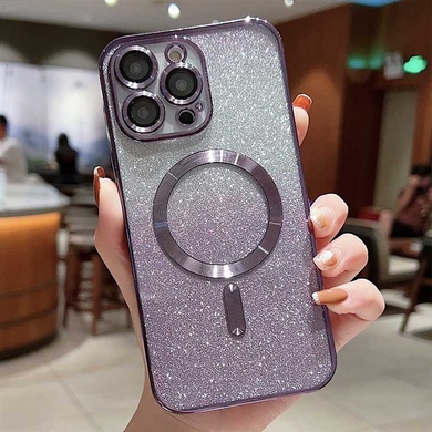 TPU чехол Delight case with MagSafe с защитными линзами на камеру для Apple iPhone 12 Pro Max (6.7") Фиолетовый / Purple