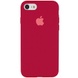 Чехол Silicone Case Full Protective (AA) для Apple iPhone 7 / 8 / SE (2020) (4.7") Розовый / Rose red