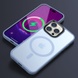 TPU+PC чехол Metal Buttons with MagSafe Colorful для Apple iPhone 14 Pro (6.1") Голубой