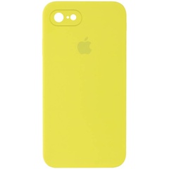 Чохол Silicone Case Square Full Camera Protective (AA) для Apple iPhone 7/8 / SE (2020) (4.7 "), Жовтий / Bright Yellow