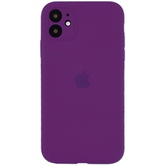 Чохол Silicone Case Full Camera Protective (AA) для Apple iPhone 12 (6.1"), Фіолетовий / Grape