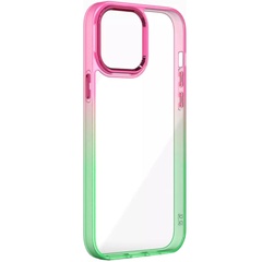 Чехол TPU+PC Fresh sip series для Apple iPhone 13 (6.1") Салатовый / Розовый