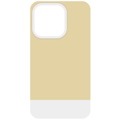 Чехол TPU+PC Bichromatic для Apple iPhone 13 Pro (6.1") Creamy-yellow / White